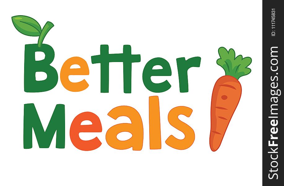 Better Meals Logogram, Icon and Vector Illustration