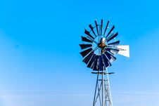 Steel Windpump In The Semi Desert Karoo Region In South Africa Stock Photo