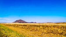 Endless Wide Open Landscape Of The Semi Desert Karoo Region In Free State And Eastern Cape Stock Photo Endless Wide Open Landscape Of The Semi Desert Karoo Region In Free State And Eastern Cape Stock Photo