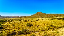 Endless Wide Open Landscape Of The Semi Desert Karoo Region In Free State And Eastern Cape Stock Images Endless Wide Open Landscape Of The Semi Desert Karoo Region In Free State And Eastern Cape Stock Images