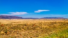 Endless Wide Open Landscape Of The Semi Desert Karoo Region In Free State And Eastern Cape Royalty Free Stock Photo