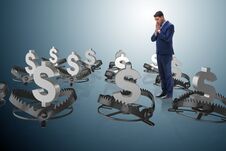 The Businessman Being Trapped By Dollar Stock Images