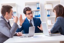 The Business Meeting With Employees In The Office Royalty Free Stock Photography The Business Meeting With Employees In The Office Royalty Free Stock Photography