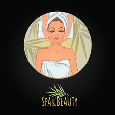 Vector Illustration Of Spa And Beauty Poster Stock Photos