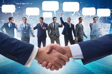 The Cooperationa And Teamwork Concept With Handshake Royalty Free Stock Photo