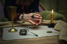 Tarot Cards. Future Reading. Fortune Teller Concept. Royalty Free Stock Photography