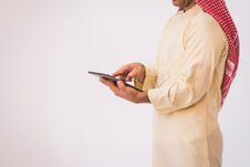 Arab Businessman Useing On A Mobile Phone Stock Photo Arab Businessman Useing On A Mobile Phone Stock Photo