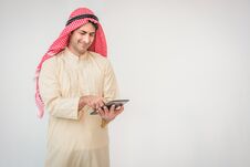 Arab Businessman Useing On A Mobile Phone Stock Photography Arab Businessman Useing On A Mobile Phone Stock Photography