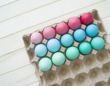 Easter.Pastel Colored Eggs.Spring Composition.Flat Ley. Stock Photography Easter.Pastel Colored Eggs.Spring Composition.Flat Ley. Stock Photography