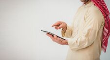 Arab Businessman Useing On A Mobile Phone Stock Images Arab Businessman Useing On A Mobile Phone Stock Images