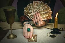 Tarot Cards. Future Reading. Fortune Teller Concept. Stock Photography
