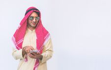 Arab Businessman Useing On A Mobile Phone Stock Images Arab Businessman Useing On A Mobile Phone Stock Images