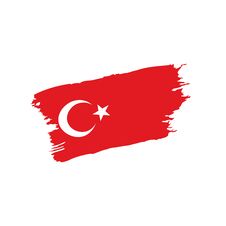 Turkey Flag, Vector Illustration Royalty Free Stock Photography