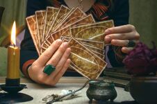 Tarot Cards. Future Reading. Fortune Teller Concept. Royalty Free Stock Photos