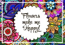Greeting Card With Colorful Flowers Greeting Card With Floral Stock Image Greeting Card With Colorful Flowers Greeting Card With Floral Stock Image