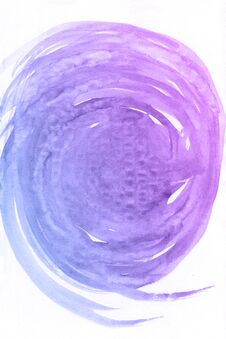 Art. Watercolor Paint Violet And Blue Background. Beautiful Planet. Royalty Free Stock Images