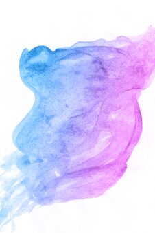Art. Watercolor Violet Blue Background. Beautiful Planet. Royalty Free Stock Photos