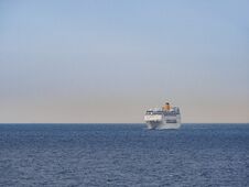 Ferryboat On The Open Sea Royalty Free Stock Photos Ferryboat On The Open Sea Royalty Free Stock Photos