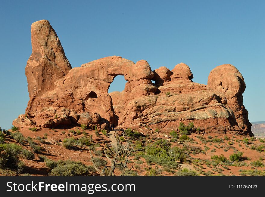 Beautiful rock formations in Arches National Park. Beautiful rock formations in Arches National Park.