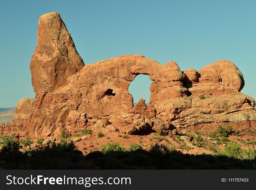 Beautiful rock formations in Arches National Park. Beautiful rock formations in Arches National Park.