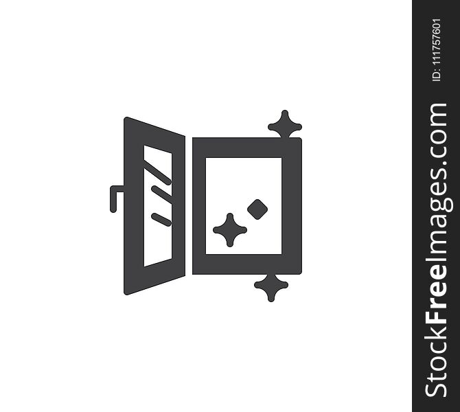 Open Clean Window Vector Icon