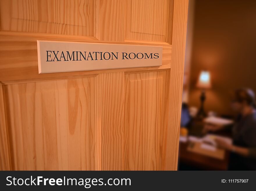 Open Hospital Door To A Examination Room,Healthcare And People C