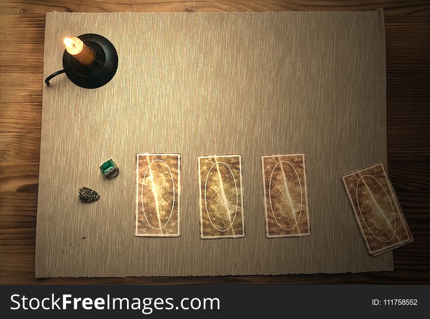 Tarot Cards. Future Reading. Fortune Teller Concept.