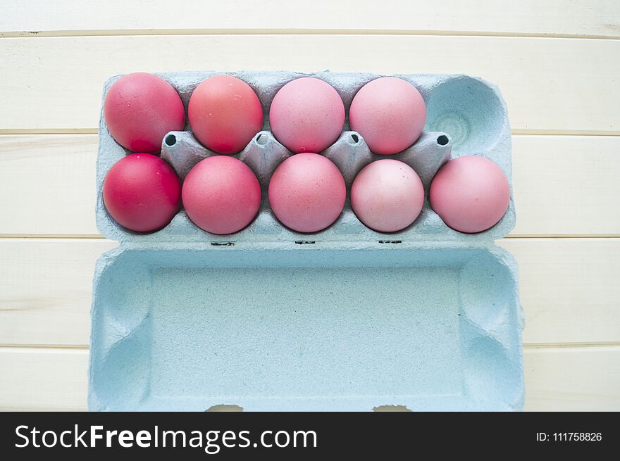 Pink easter eggs.Easter.Pastel shades.Shades of pink.Pink background.