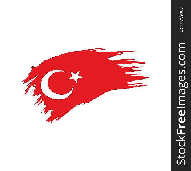Turkey flag, vector illustration