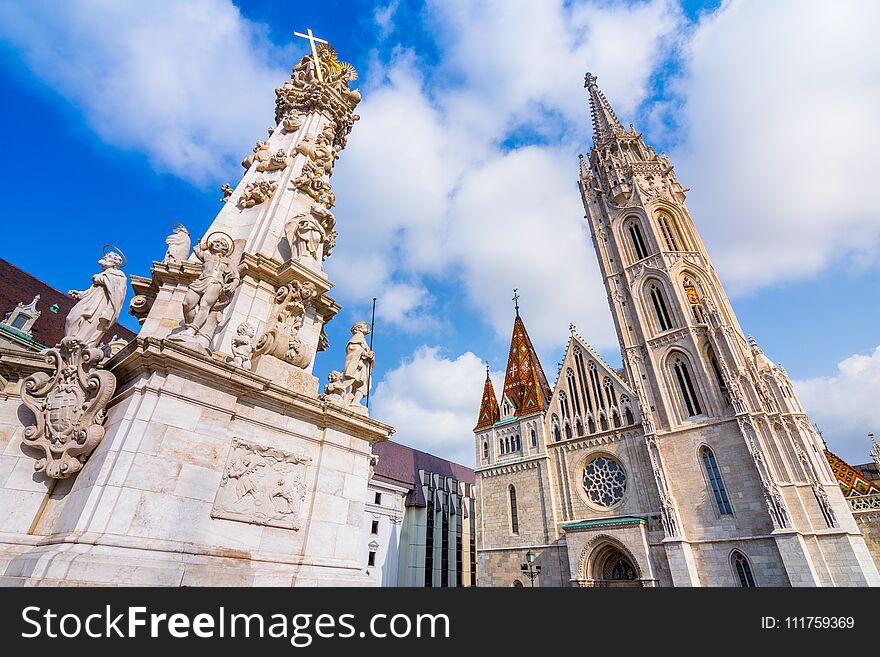 St. Matthias Church In Budapest. One Of The Main Temple In Hungary.