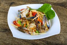 Thai Spice Crab Salad Stock Photo