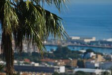 Idyllic View Of Denia Town With The Sea View, Spain. Royalty Free Stock Photos Idyllic View Of Denia Town With The Sea View, Spain. Royalty Free Stock Photos