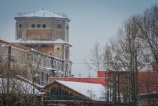 Old Factory Building In The Winter Stock Photography Old Factory Building In The Winter Stock Photography