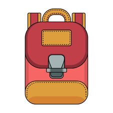 Travel Bagpack Red Royalty Free Stock Photo