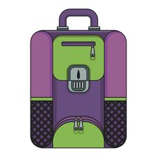 Travel Bagpack Violet Royalty Free Stock Photography