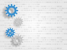 Gears On Background Of Digits Represent Concept Of Innovation And Engineering. Technology Background. Vector Illustration Royalty Free Stock Photography Gears On Background Of Digits Represent Concept Of Innovation And Engineering. Technology Background. Vector Illustration Royalty Free Stock Photography