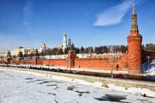 Moscow. Russia. The Grand Kremlin Palace On The Banks Of The Moscow River. Stock Photography