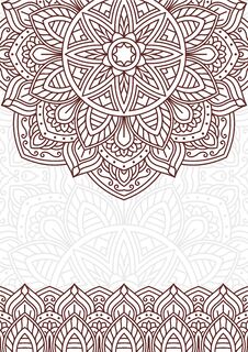 Invitation Card With Mandala. Stock Photo Invitation Card With Mandala. Stock Photo