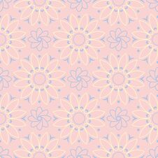 Floral Seamless Background. Pink, Blue And Yellow Flower Pattern Royalty Free Stock Photos