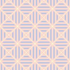 Geometric Seamless Pattern. Pale Pink Background With Blue And Beige Elements Royalty Free Stock Images