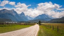 Snow-capped Mountains In Mount Aspiring National Park, New Zealand Royalty Free Stock Image
