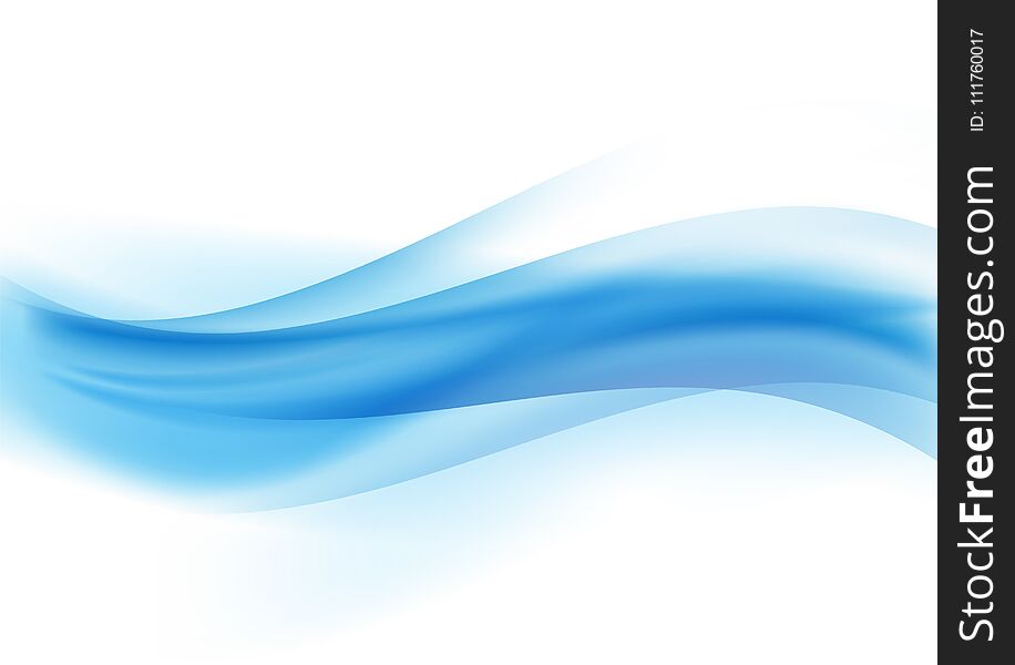 Abstract Waves Design On A White Background