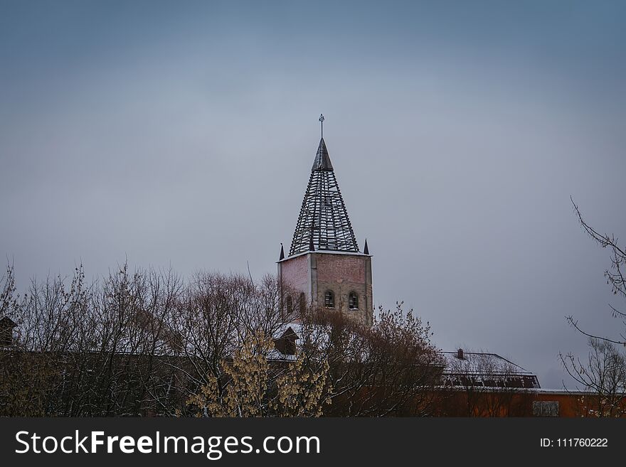 Old Factory Building In The Winter