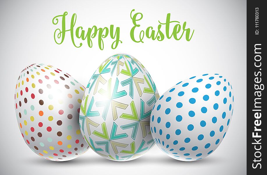 Easter background with decorative Easter eggs. Easter background with decorative Easter eggs