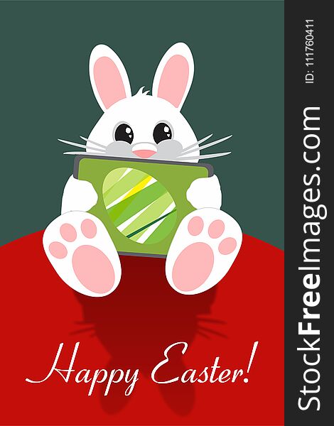 Easter Card With Easter Bunny