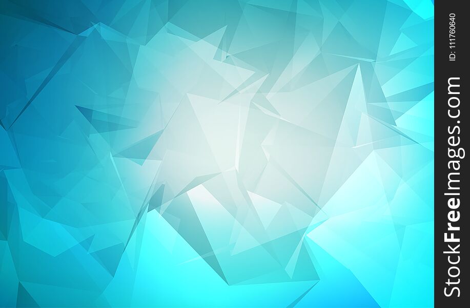 Abstract background with a low poly design in shades of blue. Abstract background with a low poly design in shades of blue