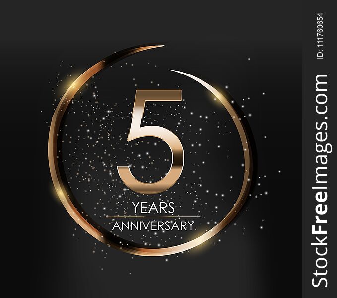 Template Logo 5 Years Anniversary Vector Illustration EPS10