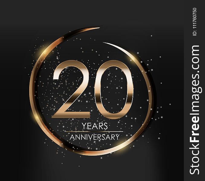 Template Logo 20 Years Anniversary Vector Illustration EPS10