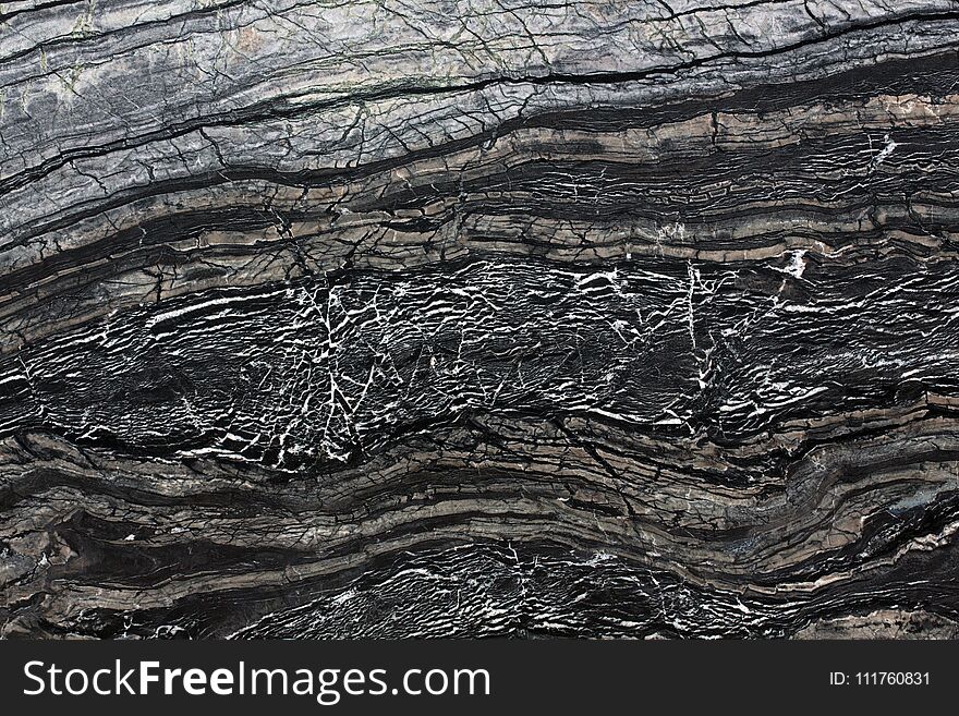 Black marble stone, abstract background.