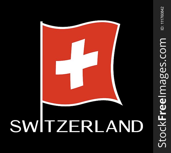 Switzerland National Flag. Vector Illustration